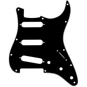 Fender Pickguard, Stratocaster S/S/S, 11-Hole Mount, Black (B/W/B), 3-