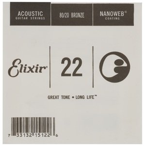 Elixir Nanoweb 80/20 Bronze Single .022"