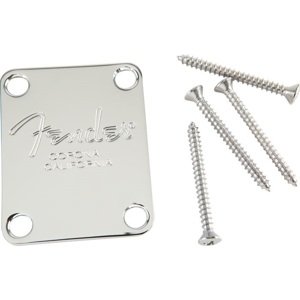 Fender 4-Bolt American Series Bass Neck Plate with Fender Corona Stamp