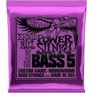 Ernie Ball 2821 Power Slinky Nickel Wound 5-String Electric Bass 50-13