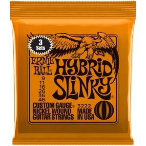 Ernie Ball 3222 Nickel Wound Hybrid Slinky 3 Pack
