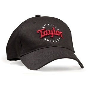 Taylor Black Cap, Red/Wht Emb- One Size