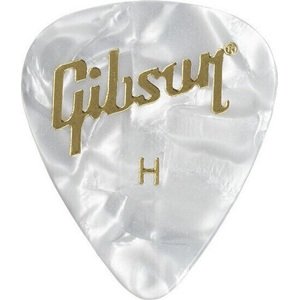 Gibson Pearloid Guitar Picks White Heavy