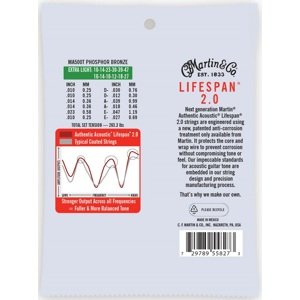Martin Authentic Lifespan 2.0 92/8 Phosphor Bronze 12-String Extra Lig