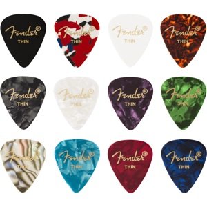 Fender 351 Celluloid Picks Medley Thin