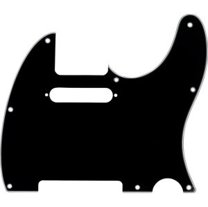 Fender Pickguard, Telecaster, 8-Hole Mount, Black, 3-Ply