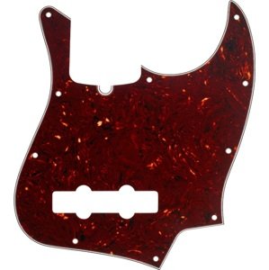 Fender Pickguard, Jazz Bass, 10-Hole Mount, Tortoise Shell, 4-Ply