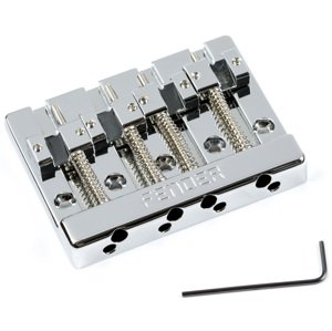 Fender HiMass 4-String Bass Bridge Assembly With Zinc Saddles, Chrome