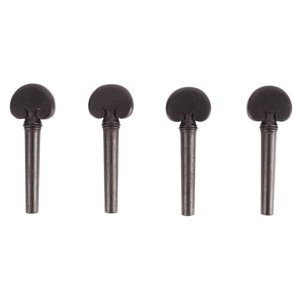 Dowina Violin Pegs Ebony Set Heart 4/4