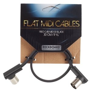 Rockboard Flat MIDI Cable Black 30 cm