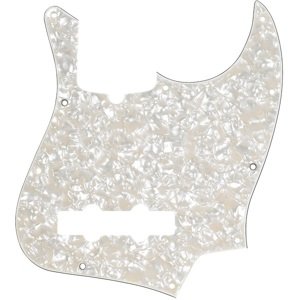 Fender Pickguard, Jazz Bass, 10-Hole Mount, Aged White Pearl, 4-Ply