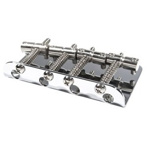 Fender Pure Vintage '70s Jazz Bass Bridge Assembly, Chrome