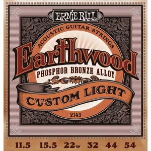 Ernie Ball 2145 Earthwood Phosphor Bronze Strings Custom Light