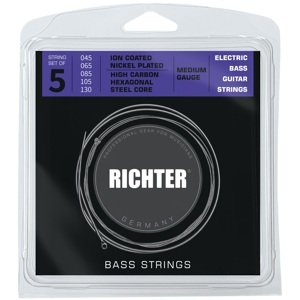 Richter Electric Bass Strings Ion Coated, 5-String, Medium 45-130