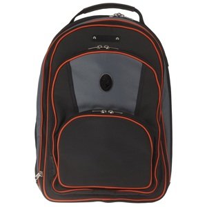 Marcus Bonna MB Backpack Bag, Black/Grey Nylon, Orange Piping, Bell Pr
