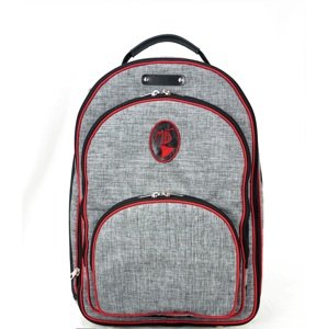 Marcus Bonna MB Backpack Bag, Black/Grey Nylon, Orange Piping, Bell Pr