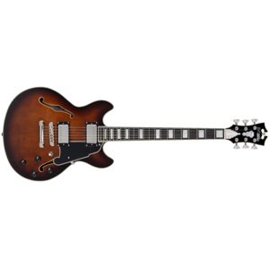 D'Angelico Premier Mini DC Double Cutaway Stop-Bar Tailpie CE Brown Bu