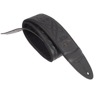 PRS 2.4" Padded Guitar Strap w/RAS, Custom Leather (Faux) Birds, Black