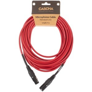Cascha Standard Line Mic Cable Red 9m