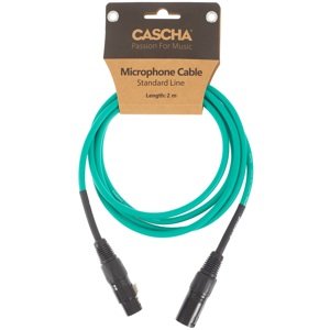 Cascha Standard Line Mic Cable Green 2m