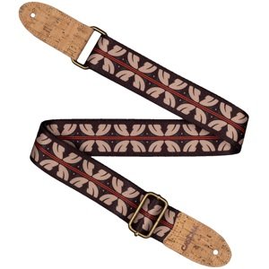 Cascha CUS-VC10 Ukulele Strap Vegan Cork Ethnic Red Stripes
