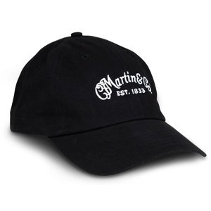 Martin Cotton Baseball Cap Black/White Logo