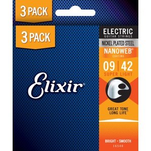 Elixir Nanoweb Super Light 3-Pack