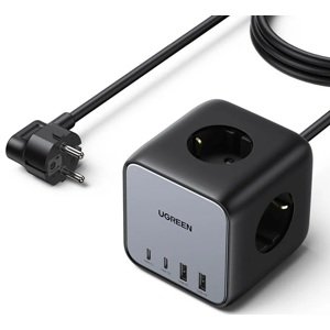 Ugreen 60113 DigiNest Cube Power Strip (3 AC outlets + 65W 2A2C)