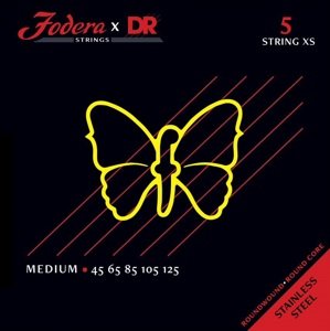DR Strings Fodera Nickel 5 Medium XS 45125