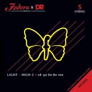 DR Strings Fodera Stainless Steel 5 Light (High C) 28100