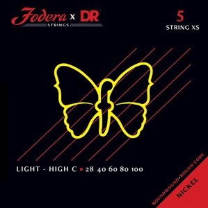 DR Strings Fodera Stainless Steel 5 Light XS (High C) 28100