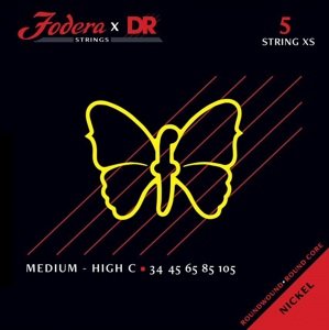 DR Strings Fodera Stainless Steel 5 Medium XS (High C) 34105