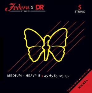 DR Strings Fodera Stainless Steel 5 Medium (Heavy B) 45130