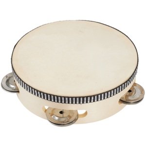 PP World Percussion Wooden Tambourine ~ 15cm Natural