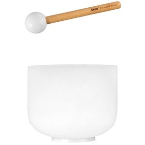 Sela 8" Crystal Singing Bowl Frosted B - 440 Hz