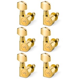 Schaller M6 Pin 6 left Gold Locking Staggered 19,5 + 21,0