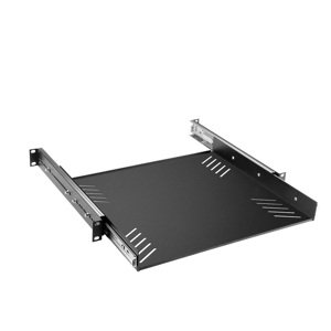 Adam Hall 19" Rack Tray 1U with pull-out rails