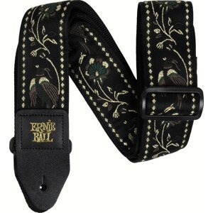 Ernie Ball Classic Jacquard Gitarový pás Black Pleasant Pheasant