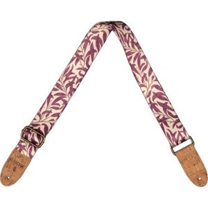 Cascha CGS-VC4 Vegan Cork Gitarový pás Mauve Leaves