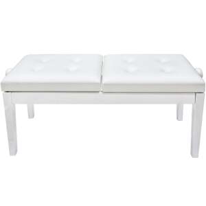 Pianonova HY-PJ022 Dvojitá klavírna stolička White Matt